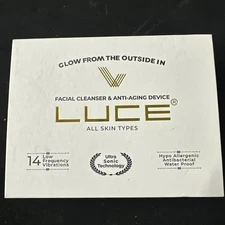 Luce 180 Facial Cleansing  Anti-aging Device All Skin Types Ultra Sonic Black 6c