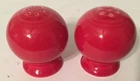 Fiesta Fiestaware Scarlet Red Ball Salt & Peppers Shakers w/Stoppers