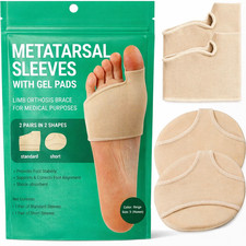Metatarsal Pads Gel Ball of Foot Cushions Pain Relief Forefoot Support 2 Pairs