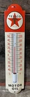 TEXACO Motor Oil 11.5” Long Vintage Porcelain Garage Temperature Sign
