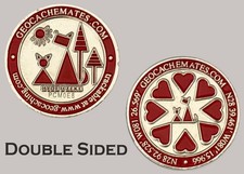 Geocachemates Hyde  Zeke Trackable Geocaching Challenge Coin J 24