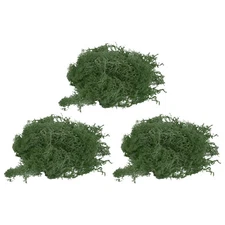 3pcs 1.26 OZ Moss Fake Craft Moss Artificial Moss Natural Moss (Grass Green)