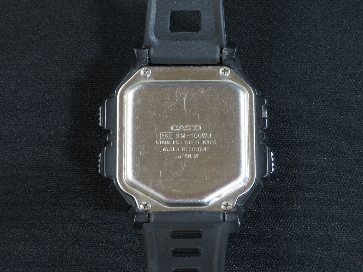 Vintage CASIO Digital Barometer BM-100WJ 560 Watch Stainless Vintage CASIO Digital Barometer BM-100WJ 560 Watch Stainless