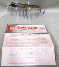 Pflueger "Live Wire", Faceted Glass Eyes, Perch Color, Solid and Clean Lure