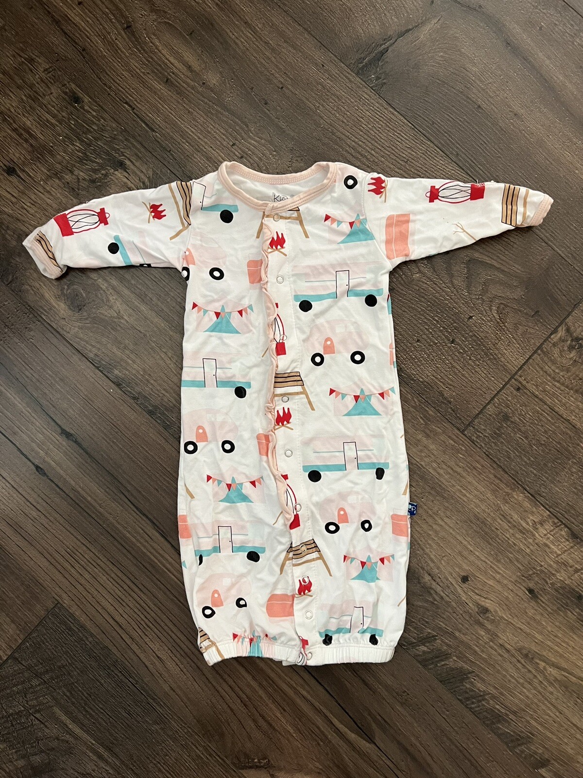 Kickee Pants Layette Convertible Gown In Happy Camper eBay