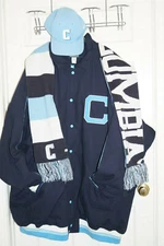 COLOMBIA LIONS UNIVERSITY STALL & DEAN JACKET SZ 6X + HAT & SCARF LOT NEW
