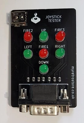 Tester joystick 9 pin - Commodore / Amiga / Atari - 3 pulsanti antincendio, 4 direzioni