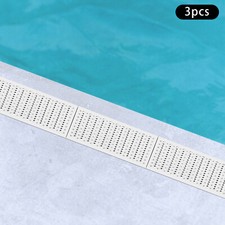 3 Packs 304 Stainless Steel Channel Drain Grate Cover 22.8"x11.8" In/Outdoor