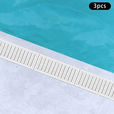 3 Packs 304 Stainless Steel Channel Drain Grate Cover 22.8"x11.8" In/Outdoor