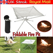 Rootless Portable Outdoor Fire Pit Collapsing Steel Mesh Fireplace Medium For Sale Online Ebay