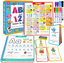 Preschool Learning Activities - Reusable Letter Number Tracing Book for Kids 3