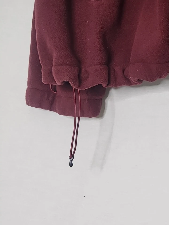 Jaqueta de lã masculina Cabela's 3X borgonha zíper completo bolso cintura ajustável - Imagem 4 de 4