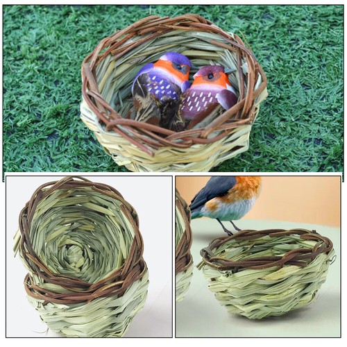 2Pcs Straw Woven Bird Nests Bird House Bed vente en gros Bird Nest Bird Breeding Nest