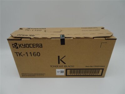 Original Kyocera 1T02RY0NL0 TK-1160 TK1160 Toner schwarz für P2040 in OVP