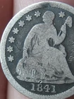 1841 P Seated Liberty Half Dime- Philadelphia, Good Details