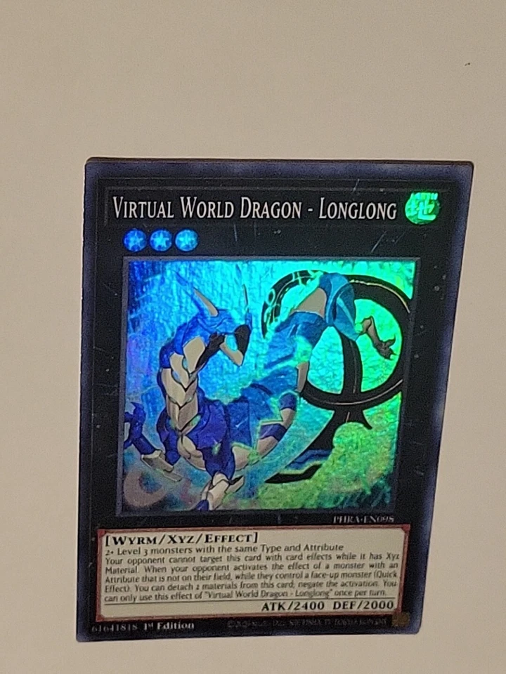 PHRA-EN098 Virtual World Dragon - Longlong Super Rare 1st Edition NM YuGiOh(090) - Image 2 of 4