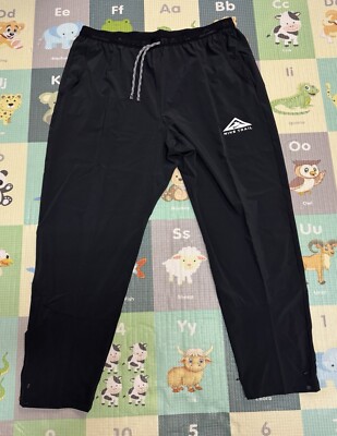 NIKE ナイロンパンツ Nike Trail Dawn Range Dri-FIT Running Pants Mens Sz XXL Black