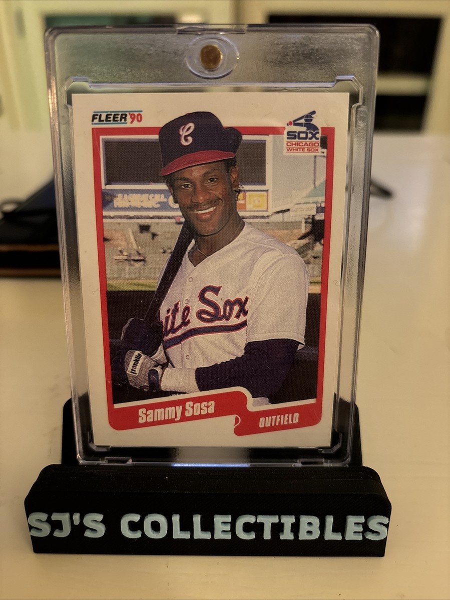 1990 FLEER SAMMY SOSA ERROR ROOKIE CARD #548 - Ink Error & WRONG