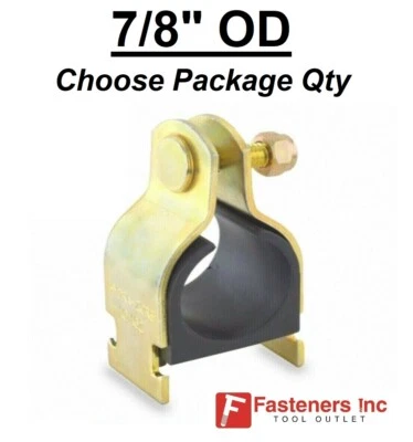 7/8" OD Cushion Pipe Clamps Unistrut Channel Copper Hanger #4437 Cush-A-Clamp