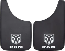 Pair of Ram Truck Logo Easy Fit Mud Splash Guard Flap 9x15" Set of 2 Universal