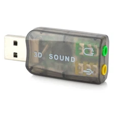 USB 2.0 Sound Card External 5.1 Channel 3D Mic Speaker Virtual Audio PC Adapter