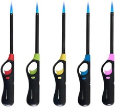 ANGIX 5 Pack Jet Flame BBQ Lighters Wind-Proof Refillable Safety Gas Candle Use