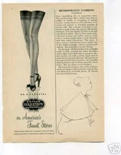 Gotham Gold Stripe Stockings Ad 1950's Original Ad