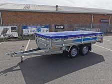 New Car Trailer Flat Bed Drop Side 3m x 1.5m Unbraked 9.10ft x 5ft Flat Cover