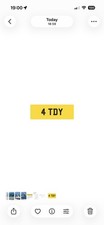 4 TDY Personal cherished number plate