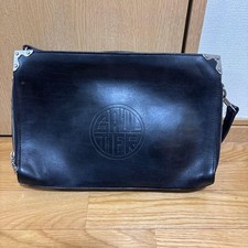 Jean Paul Gaultier 90s Black Leather Shoulder Bag From Japan
