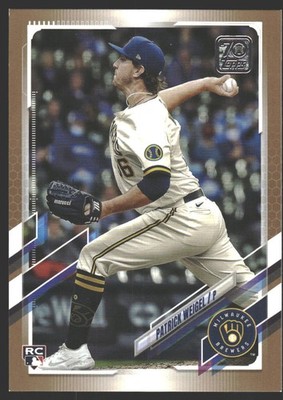Patrick Weigel #US31 2021 Topps Update Gold Milwaukee Brewers SN/2021 RC