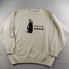 Izod Heavy Golf Sweater Embroidered Vintage Men's Large
