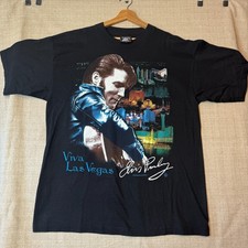 Vintage Elvis Presley Viva La Vegas Black Mens XL T Shirt 1997 Made in USA