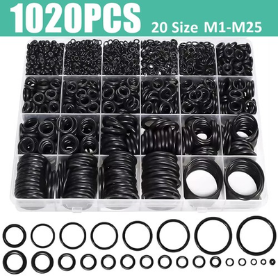 #ad 2000pcs O Ring Kit 20 Size Nitrile Rubber Oring Assortment Set for Car Auto Veh $16.99