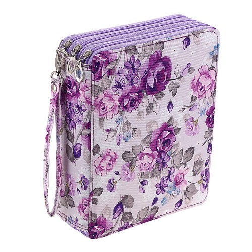 Colored Pencil Case- 120 Slots Pencil Holder Pen Bag Large Capacity Pencil Or...