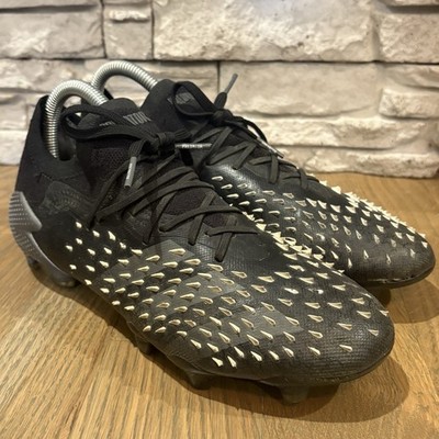 Adidas Predator Freak.1 FG Demonskin Soccer Cleats - Black White Gray - US Sz 6