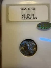 1945-D 10c FB NGC MS65 Gold CAC