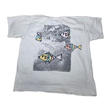Vintage Primitive Seas Fish Graphic T Shirt Kids 5 Made In USA Single Stitch