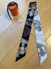 Hermes Twilly Brides de Gala en Fleurs Black Multicolor New with Tags