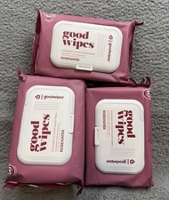 3x Goodwipes Flushable Wipes Rosewater Scent 3 Packs 60 XL Each Hypoallergenic