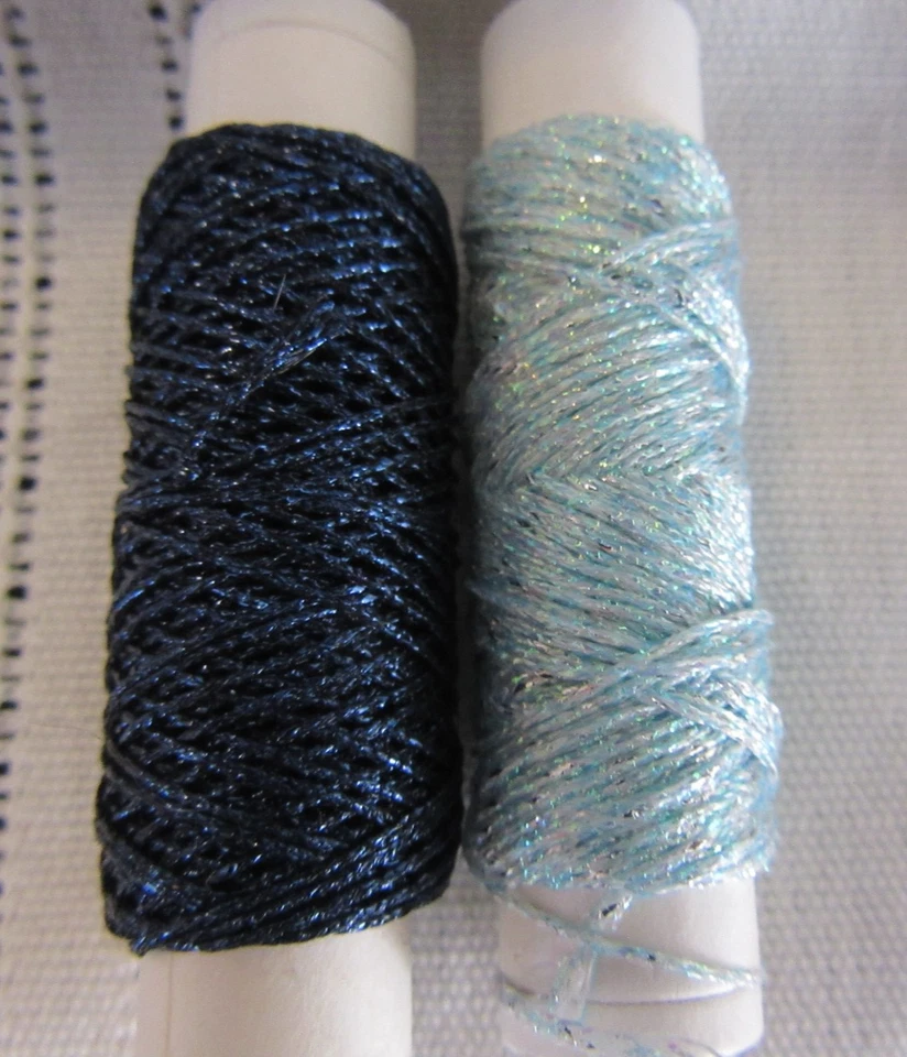 15 Kreinik Metallic BLUES Braids Blending Filament Ribbon Thread NO LABEL lot - Image 4 of 4
