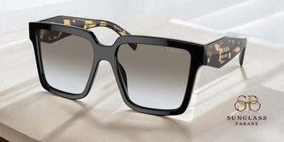 PRADA PR 24ZS 1AB0A7 Black Grey Gradient 56 mm Women display picture 1