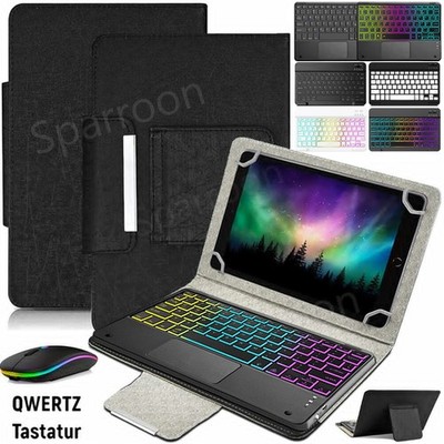 Universal Hülle mit QWERTZ Tastatur Maus For ACER 10.1'' 10.3'' 10.4'' 11'' Tablets
