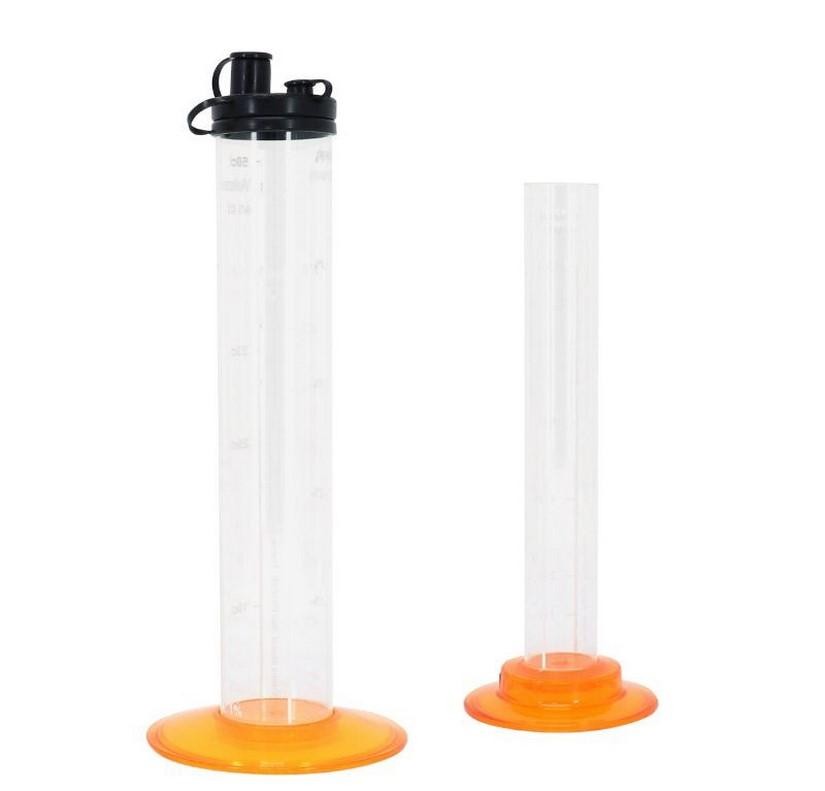 Doseur-éprouvette PMMA gradué 100ml et 500ml transparent pour laboratoire et cuisine