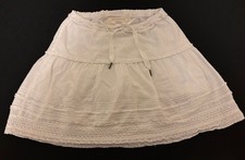 Abercrombie  Fitch White Crinkle Bohemian Cotton Lined Mini Skirt Size XS