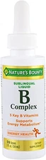 B Complex with B12 Sublingual Liquid Fast Acting Dietary Supplement 2 Ounce