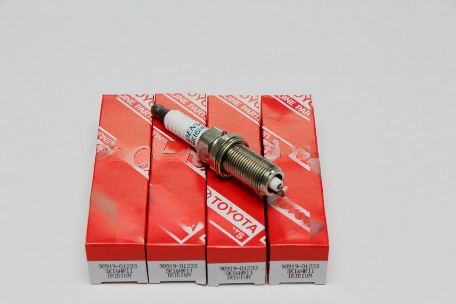 Toyota Scion Spark Plug Set of 4 Genuine 90919-01233 SK16HR11