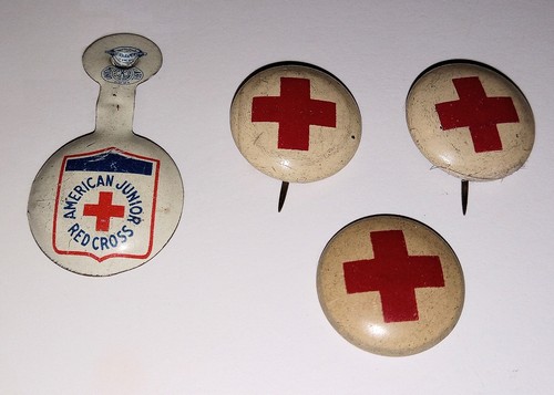 Vintage American Red Cross Small Button Pin Pinback 5/8