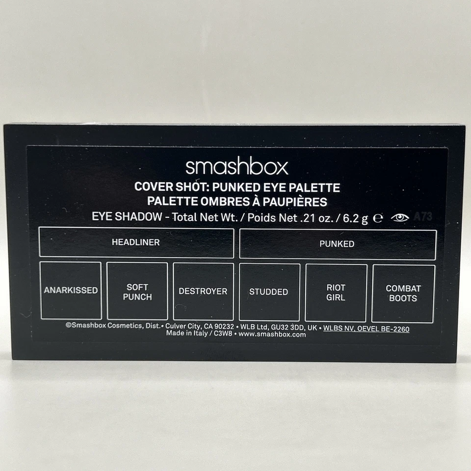 Smashbox Cover Shot PUNKED Eye Shadow Palette 0.21oz Get Punked! NEW - Image 4 of 4