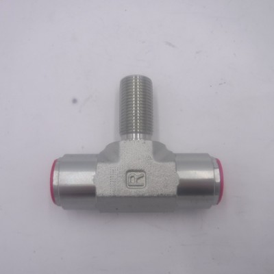 RYCO Hydraulic Tee Fitting 11/16''-16 Male ORFS x DN12 A NBR GTA CEJN WEO Plug In